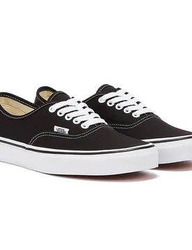 Authentic Unisex Black White Canvas Vulcanised Skate Trainers Rubber - Size Uk 3 - Vans - FashionsVida