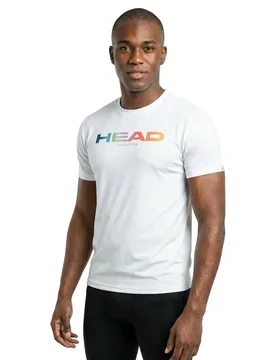 Rainbow Short Sleeve T-shirt White L - Head Racket - FashionsVida