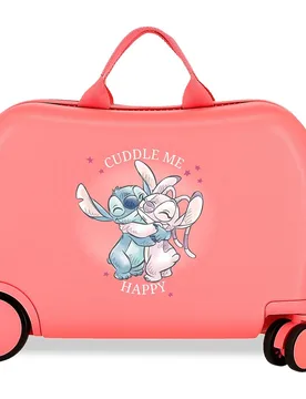 Maleta infantil 2 ruedas multidireccionales Stitch Cuddle me con capacidad de 28L - Disney - FashionsVida