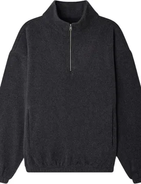 Sudadera con cremallera de hombre oversize cuello alto - sandro - FashionsVida