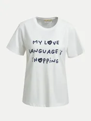 T-shirt mit Regular-fit Weiß M
