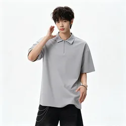 Model summer high-quality men's short-sleeved T-shirt polo shirt