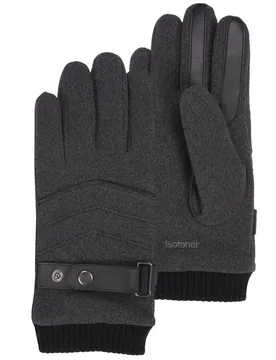 Gants Gris tactiles gris S/M - Isotoner - FashionsVida