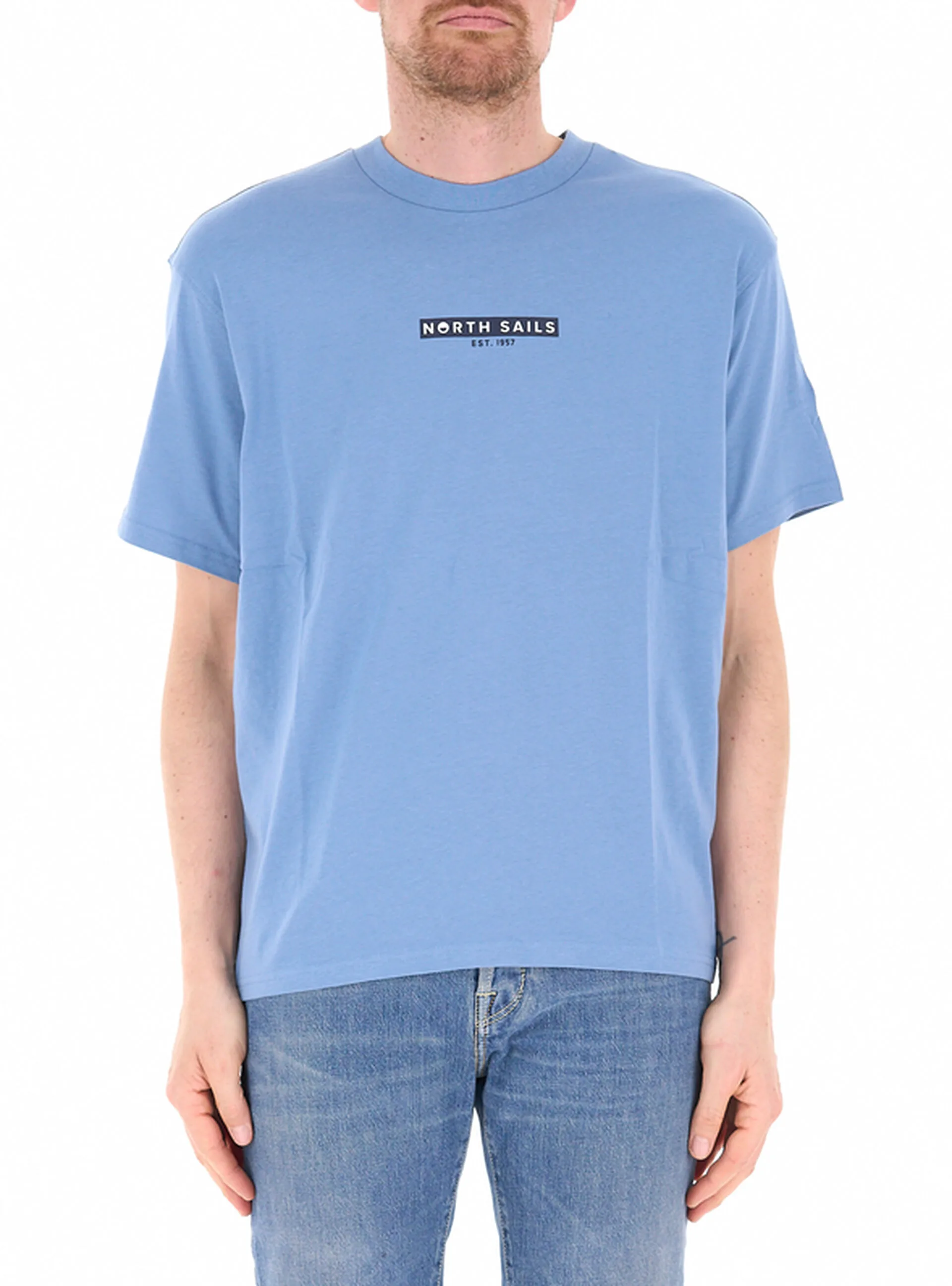 T-shirt in cotone AZZURRO L - North Sails - FashionsVida