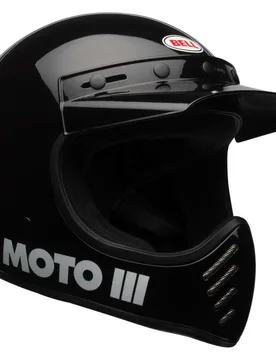 Casco Moto Integrale Custom MOTO-3 CLASSIC Nero taglia M - Bell - FashionsVida