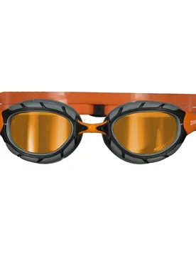 Predator Pol Ultra Polarized Swimming Goggles Grey Orange Small Men,Women - Zoggs - FashionsVida