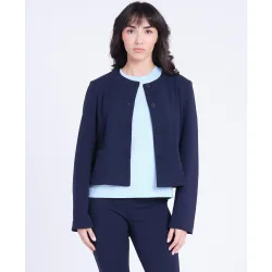 Chaqueta corta de mujer en crepe