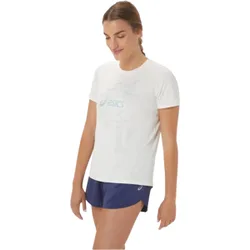 NAGINO GRAPHIC RUN SS TOP Damen Weiß XS