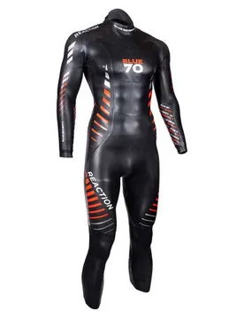 Reaction Long Sleeve Neoprene Wetsuit Black MT Men - Blue Seventy - FashionsVida