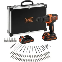 Taladro Percutor a Batería 18 V BDCHD18BAFC-QW 2 baterías + accesorios