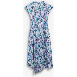Vestido midi en satén estampado