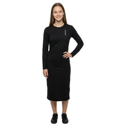 Vestito Midi A Maniche Lunghe Kleider Black XS