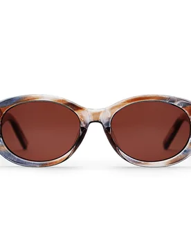 Cleo Recycled Sunglasses - Cigar Smoke/Brown - Chpo - FashionsVida