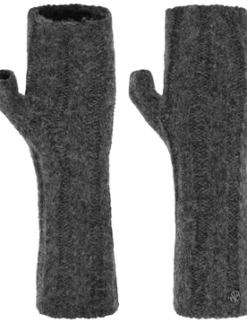 Uni Soft Knit Wrist Warmers by - anthracite - Damen - Size: One Size - Loevenich - FashionsVida