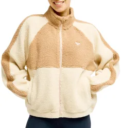Polaire zippée en sherpa - Boundless Spirit Solid Zip Biscotti - Taille L - Beige