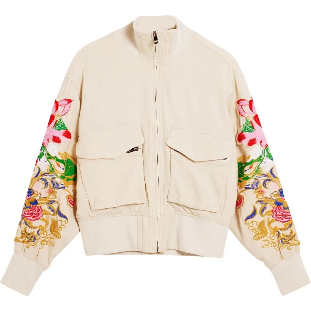 Chaqueta de mujer patch flores - Desigual - FashionsVida
