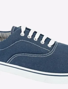 Cayson Mens Plimsols - Navy - Size Uk 6 - DEK - FashionsVida
