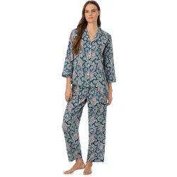 Pijama de mujer de manga francesa y pantalón largo