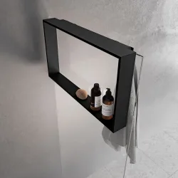 Repisa para baño con percha Frame