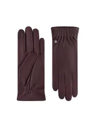 Guantes de cuero rojo oscuro 6,5