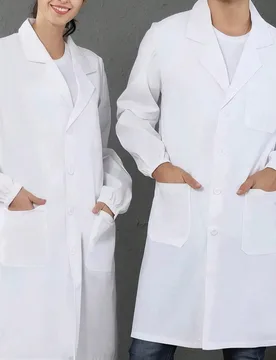 Pieza Bata de trabajo de laboratorio a medida, chaqueta de trabajo de manga larga profesional de poliéster para médicos/enfermeras, bata de laborato - Shein - FashionsVida
