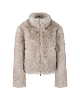 Veste aspect fourrure gris clair 40 - Marc cain - FashionsVida