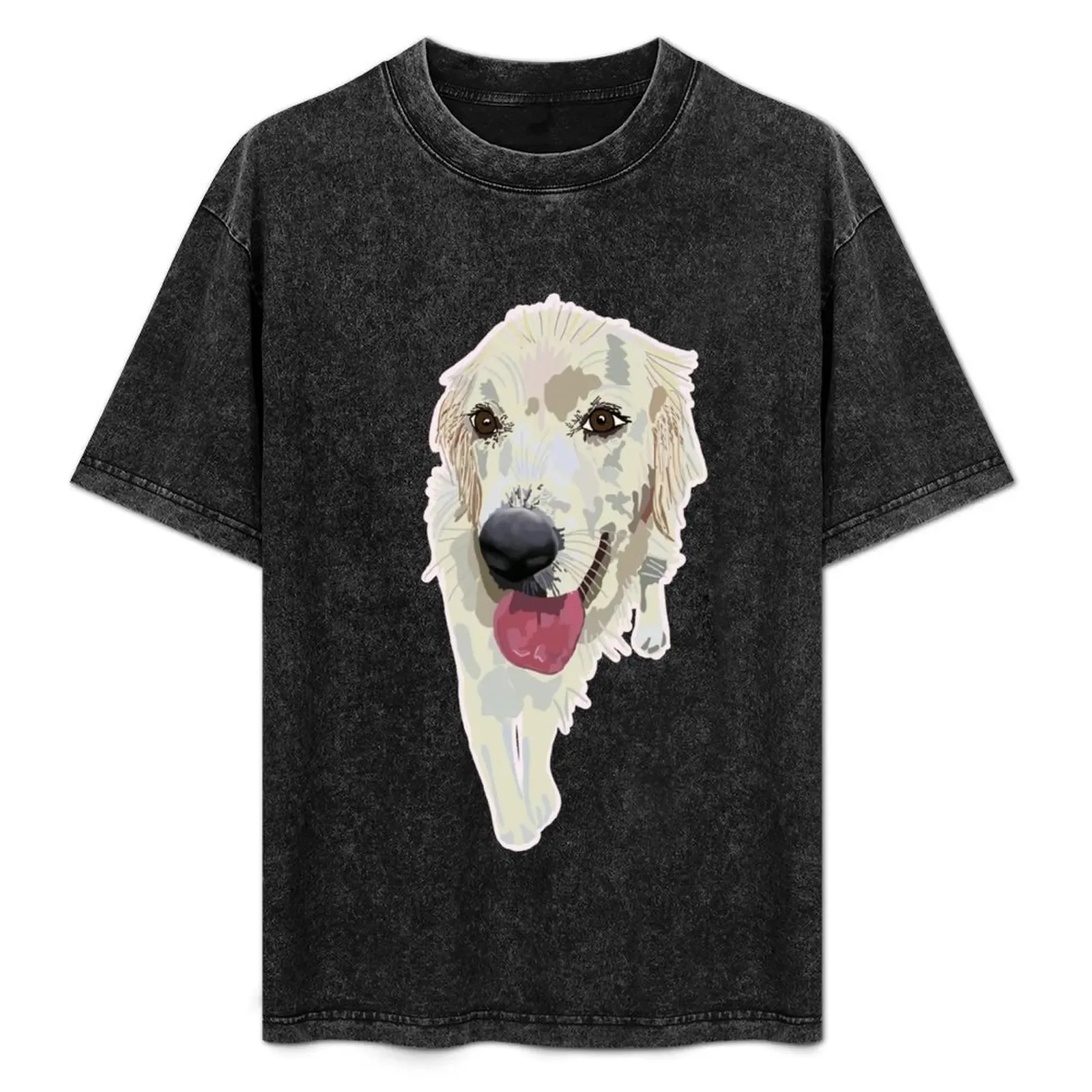 White Golden Retriever T-Shirt Basic Plain Short Sleeve Crew Neck Tee - Aliexpress - FashionsVida