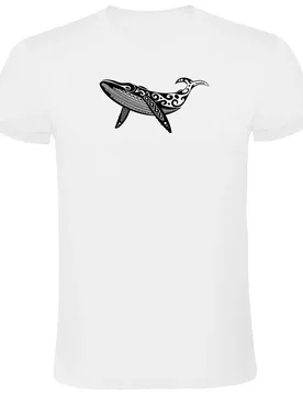 Maglietta A Maniche Corte Whale Tribal - Kruskis - FashionsVida