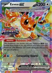 Pokemon SV Prismatic Evolutions 075/131 Eevee ex (Prismatic Evolutions Stamp)