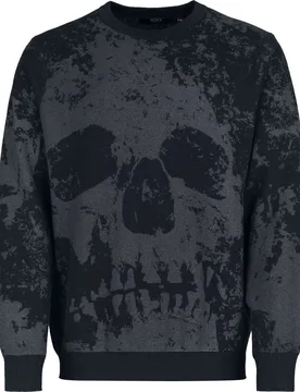 Strickpullover - Skull & Bones - S bis XXL - für Männer - Größe L - schwarz - Männer - male - Black Premium by EMP - FashionsVida