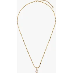 Collar de acero inoxidable corto segmentado con circonita decorativa