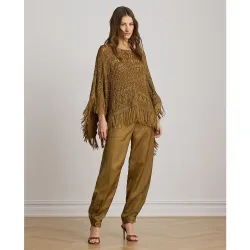 Pantalón ancho de mujer estilo cargo ajustado en el tobillo