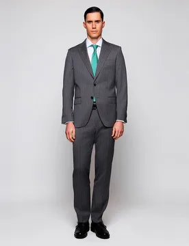 Traje hombre regular fit raya diplomática - Mirto - FashionsVida