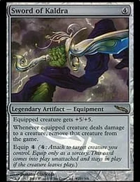 Sword of Kaldra (Mirrodin Prerelease foil) Promotional Cards - Magic: The Gathering - FashionsVida