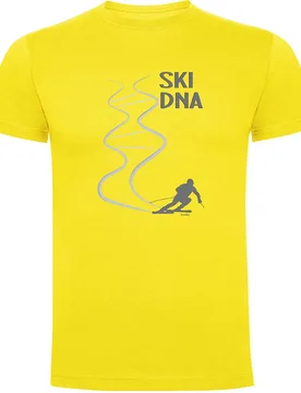 T-shirt à Manches Courtes Ski Dna Yellow 2XL - Kruskis - FashionsVida