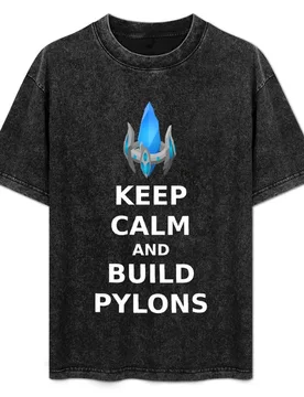 Keep Calm and build PYLONS T-Shirt Soft Lightweight Cotton T-Shirt - Aliexpress - FashionsVida
