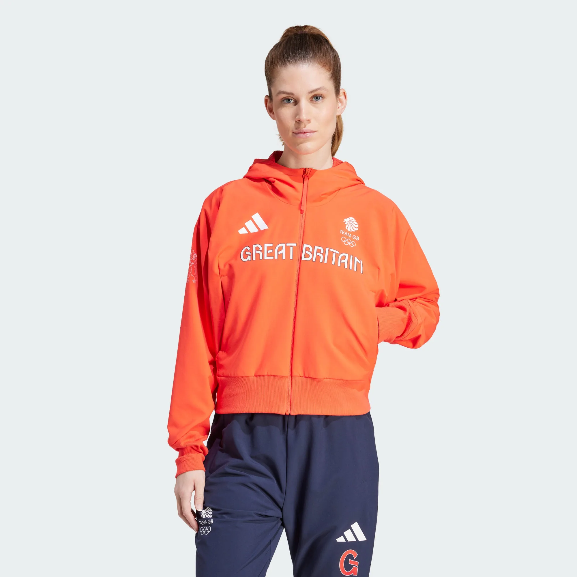 Womens Team Gb Presentation Top - Red Recycled Material - Size X-Large - adidas performance - FashionsVida