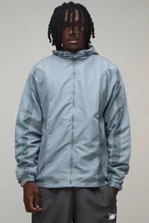 Mens Tall Regular Fit Tonal Colour Block M Star Hooded Jacket - Grey - Size Medium
