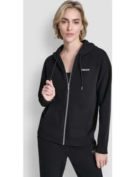 Chaleco de mujer de pelo sintético y cuello alto - DKNY Jeans - FashionsVida
