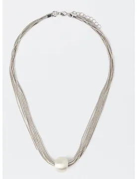 Collar grueso con perla en - Parfois - FashionsVida