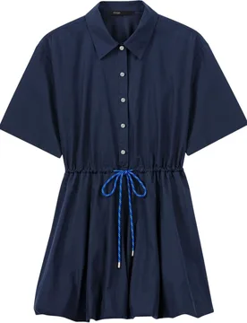 Vestido camisero corto de algodón - Maje - FashionsVida