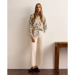 Camisa de mujer de manga larga botánica