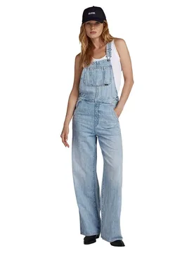 Tuta Senza Maniche Leg Dungaree Straight Fit Sun Faded Cloudburst 2XS - G-Star - FashionsVida