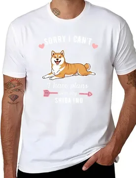 Sorry I Can't, I Have Plans With My Shiba Inu – Independent Spirit Dog Lover Design T-Shirt funny t shirts cotton T-Shirt - Aliexpress - FashionsVida