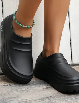 Zapatos de cocina de unicolor para hombres y mujeres, zapatos de trabajo de suela blanda de unicolor para hospital, zapatos cómodos de punta cerrada, - Shein - FashionsVida