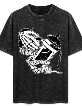 Death Before Decaf T-Shirt Sports Casual Breathable Tee Shirt - Aliexpress - FashionsVida