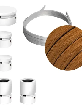 Cables Kit D´éclairage Wiggle Filé System Cm22 5 M 5 Unités White / Brown One Size - Creative - FashionsVida