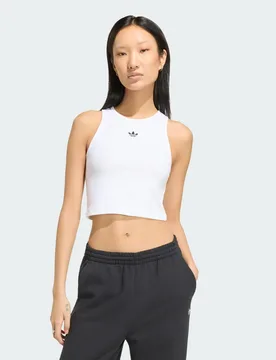 CANOTTA ESSENTIALS RIB S White - Adidas - FashionsVida