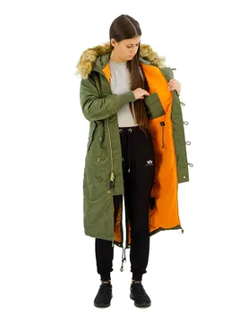 Industries Giacca Long Fishtail Sage Green XS - ALPHA - FashionsVida