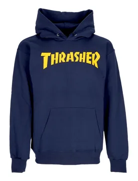 Felpa Cappuccio Uomo Cover Logo Hoodie Navy - Thrasher - FashionsVida